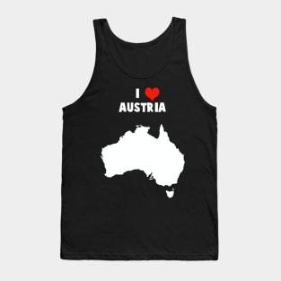 I Love Australia Mixed Up Map Tank Top